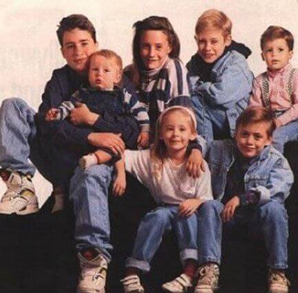 Christian Culkin with his siblings.